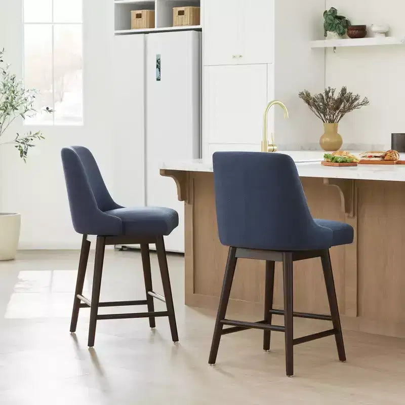 Spruce&Spring Upholstered Counter Height Swivel Bar Stools