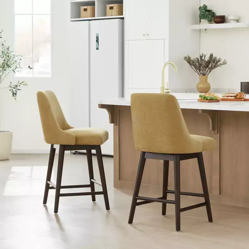 Spruce&Spring Upholstered Counter Height Swivel Bar Stools