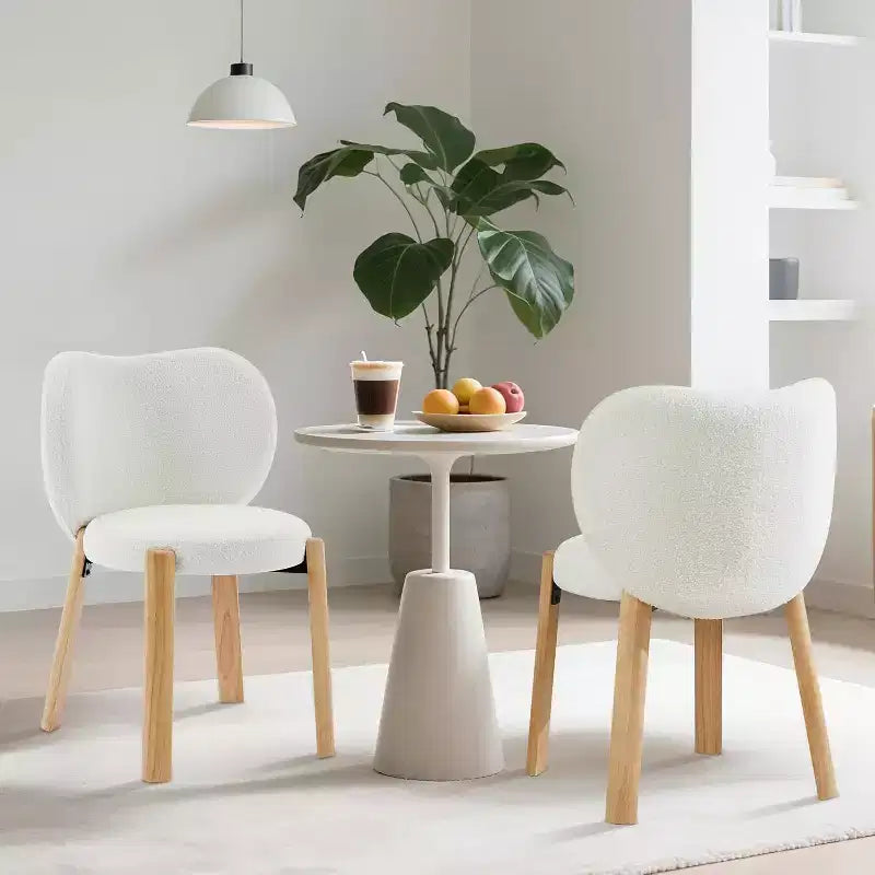 Cute Vanity Chair with Love Backrest, Modern Makeup Vanity Stool Teddy Fabric for Dressing Home Office Bedoom Dinning Room and Living Room