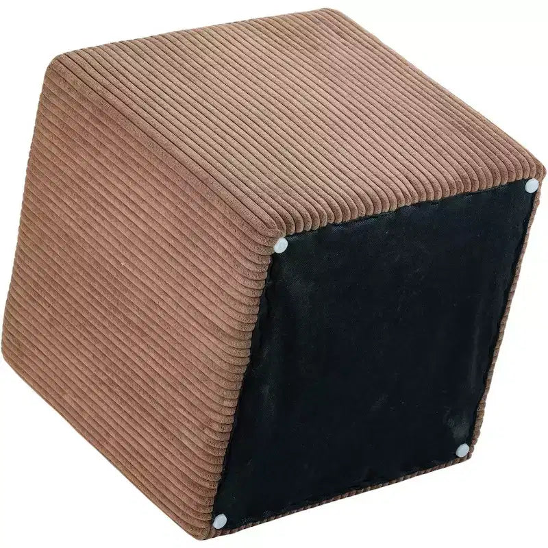 Meridian Furniture,Roy Microsuede Fabric Ottoman/Stool