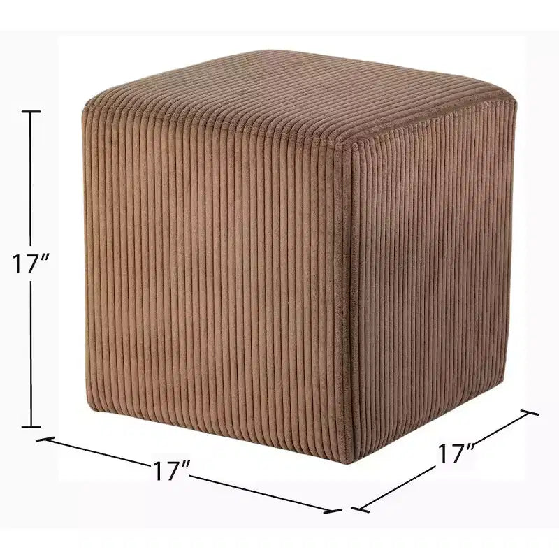 Meridian Furniture,Roy Microsuede Fabric Ottoman/Stool