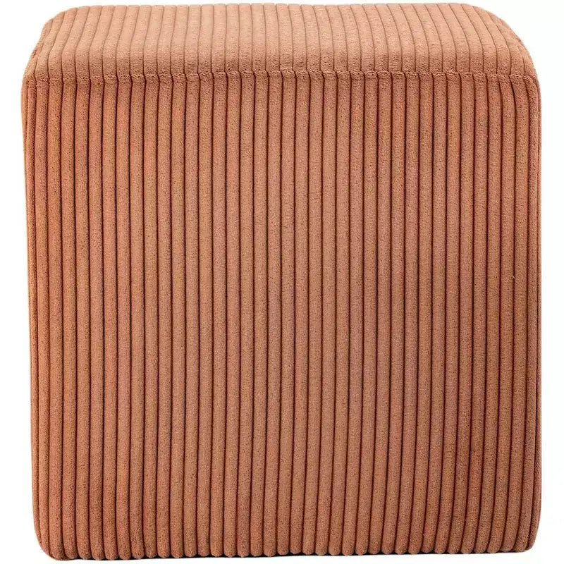 Meridian Furniture,Roy Microsuede Fabric Ottoman/Stool