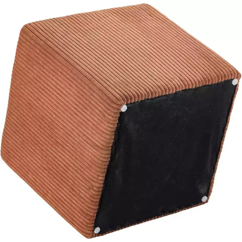 Meridian Furniture,Roy Microsuede Fabric Ottoman/Stool
