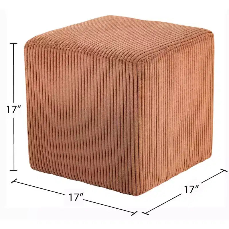 Meridian Furniture,Roy Microsuede Fabric Ottoman/Stool