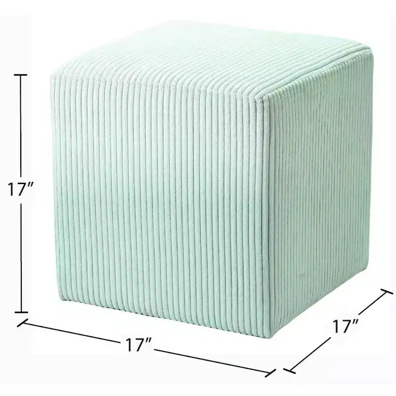 Meridian Furniture,Roy Microsuede Fabric Ottoman/Stool