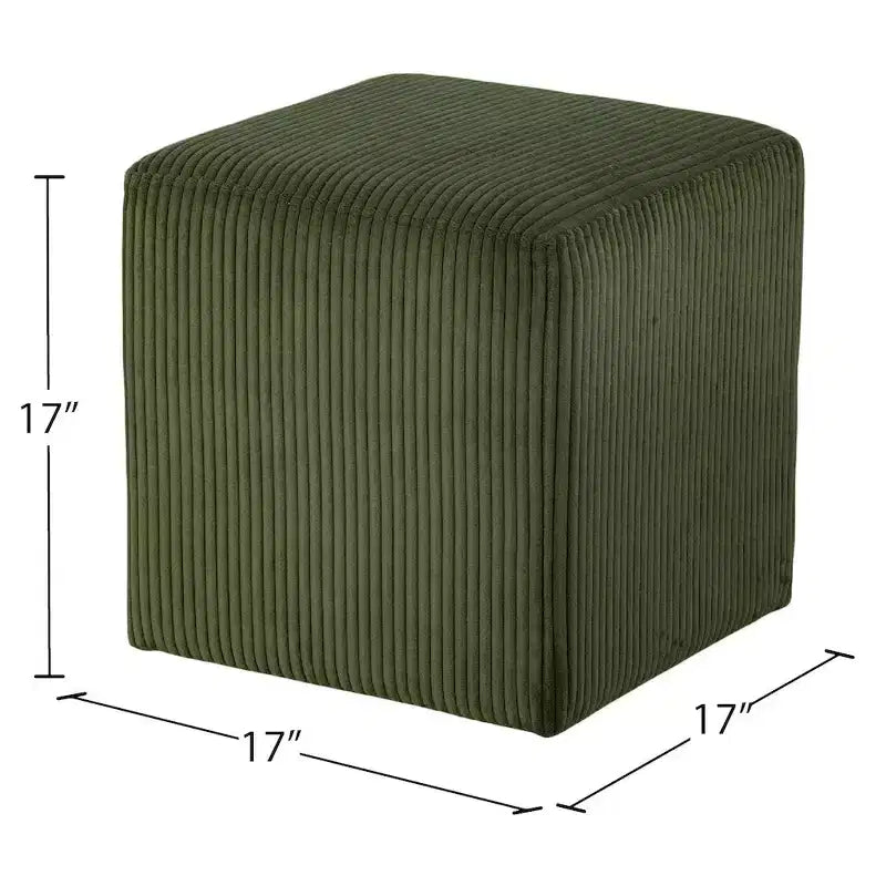 Meridian Furniture,Roy Microsuede Fabric Ottoman/Stool