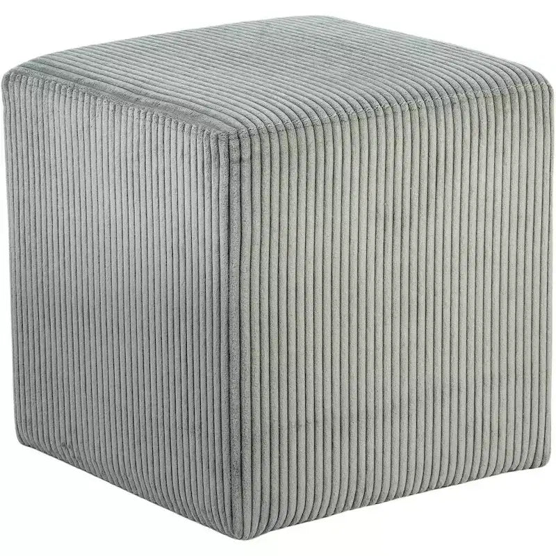 Meridian Furniture,Roy Microsuede Fabric Ottoman/Stool
