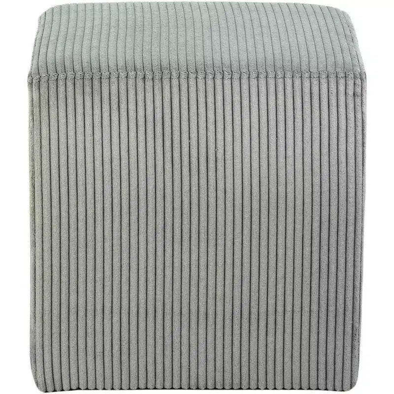 Meridian Furniture,Roy Microsuede Fabric Ottoman/Stool
