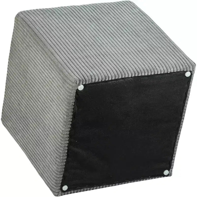 Meridian Furniture,Roy Microsuede Fabric Ottoman/Stool