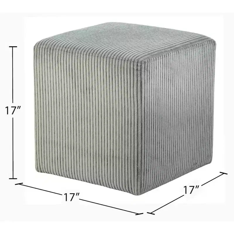 Meridian Furniture,Roy Microsuede Fabric Ottoman/Stool
