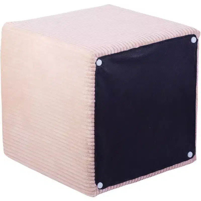 Meridian Furniture,Roy Microsuede Fabric Ottoman/Stool