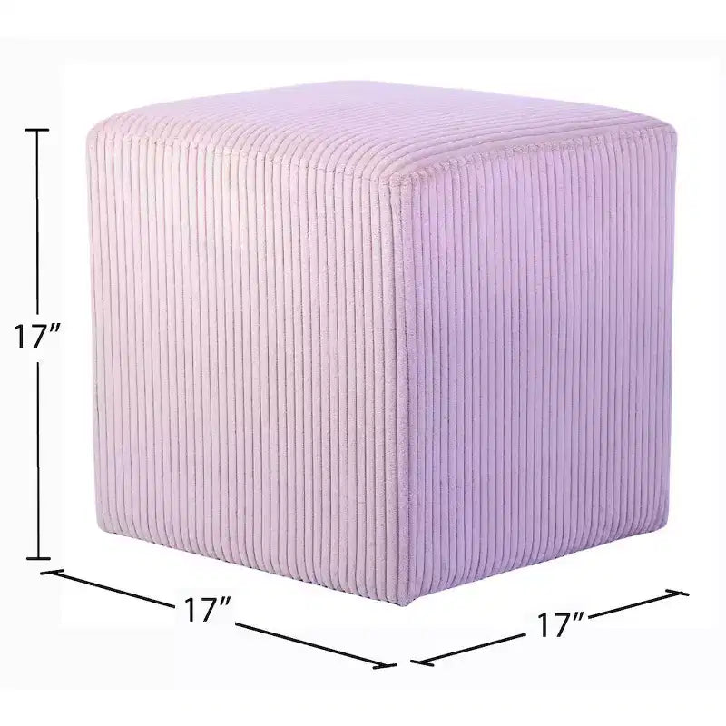 Meridian Furniture,Roy Microsuede Fabric Ottoman/Stool