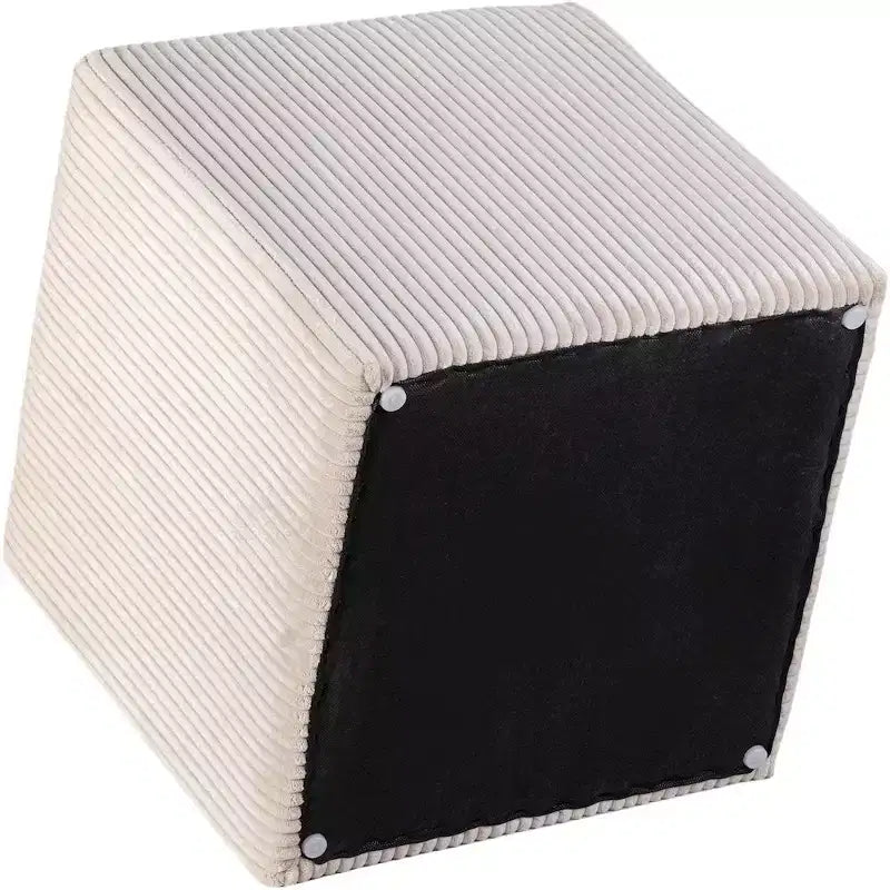 Meridian Furniture,Roy Microsuede Fabric Ottoman/Stool
