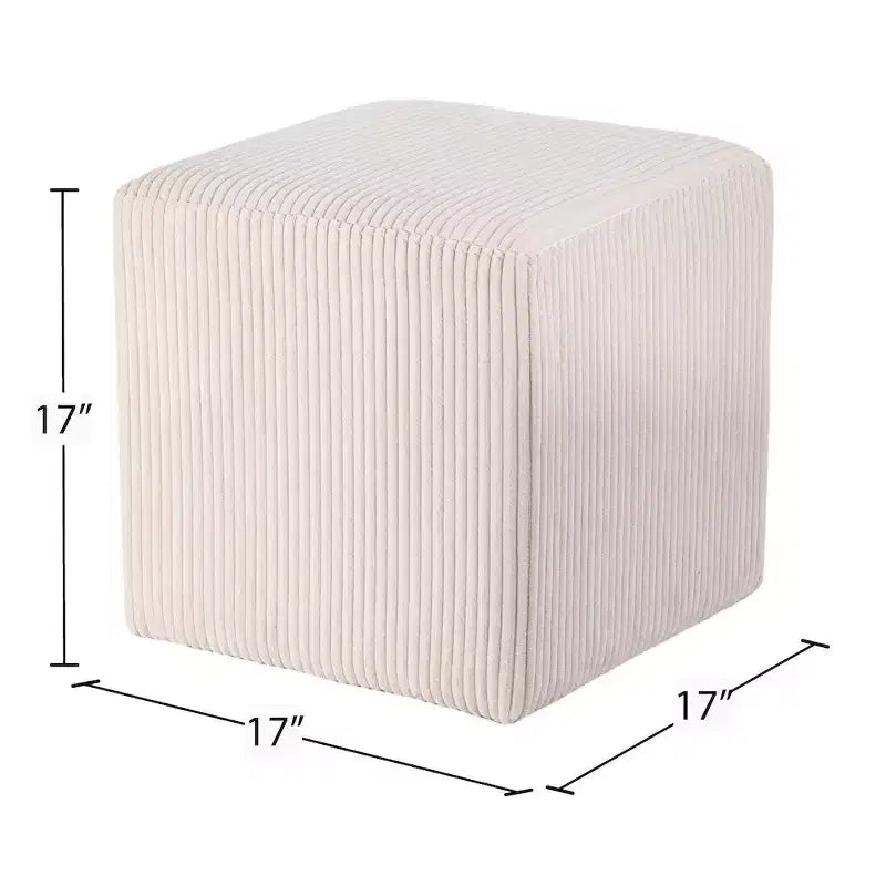 Meridian Furniture,Roy Microsuede Fabric Ottoman/Stool