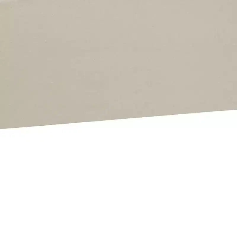 HomeRoots Beige Linen Blend Upholstered Arched Full Headboard With Nail Head Trim