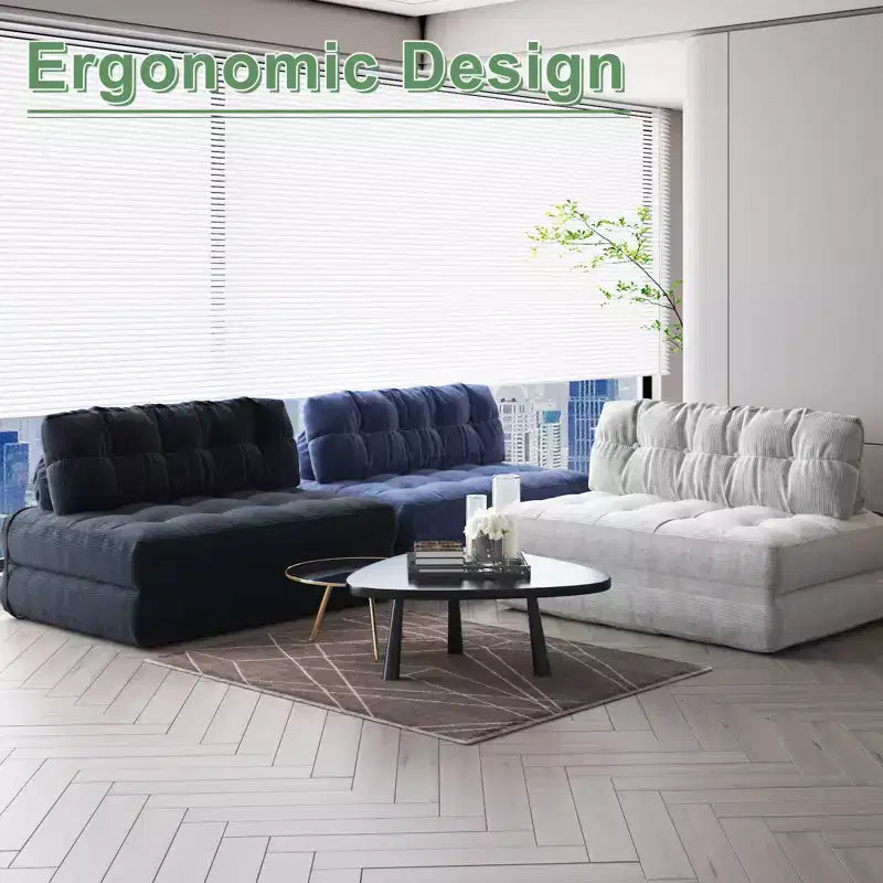 Folding Sofa Bed, Floor Folding Couch with Pillow Corduroy
