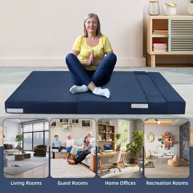 Folding Sofa Bed with Pillow, Convertible Sleeper Chair Folding Sofa Mattress