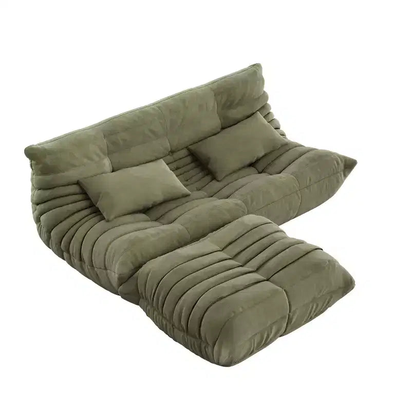 69 Inch Teddy Sofa,Loveseat Bean Bag Couch with Deep Seat,Upholstered Couches for Living Room,Bedroom,Apartment