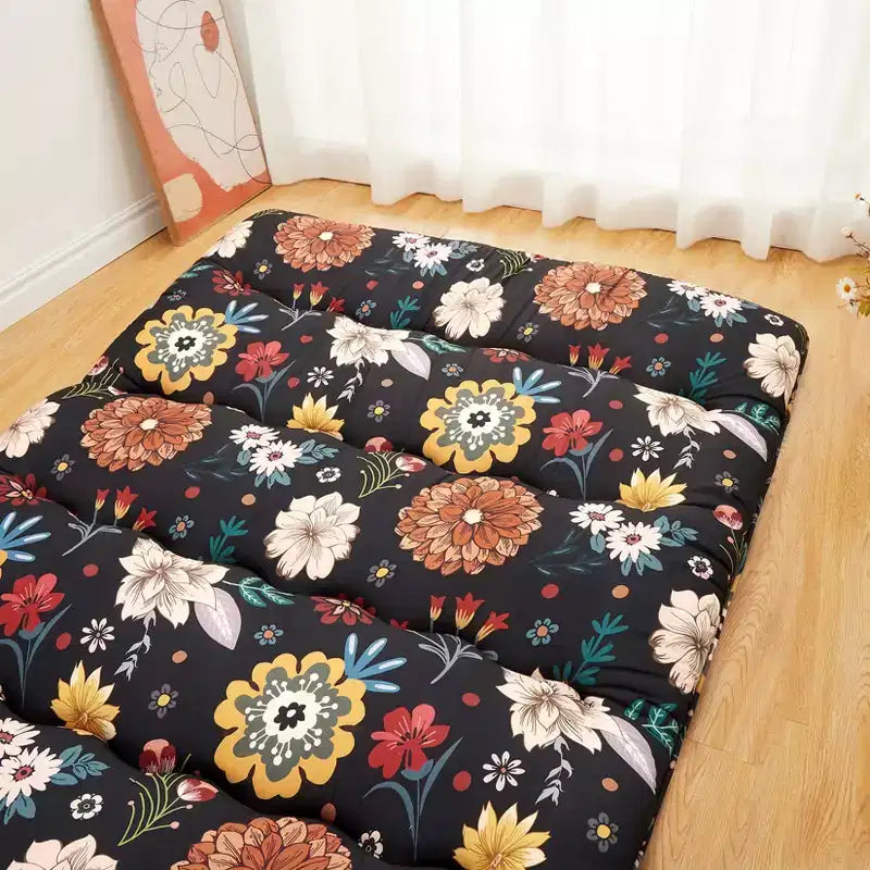 Twin Size Japanese Futon Floor Mattress, 3 Inch Thick Tatami Mat, Foldable Sleeping Mat,Farmhouse Floor Lounger for Dorm, Guest Room, Camping