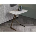 HomeStock 45 in.H Gray Color Round Metal Table Top End Table 1 -piece