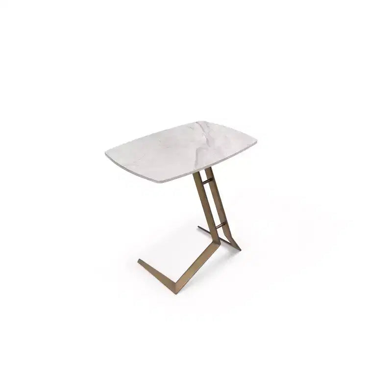 HomeStock 45 in.H Gray Color Round Metal Table Top End Table 1 -piece