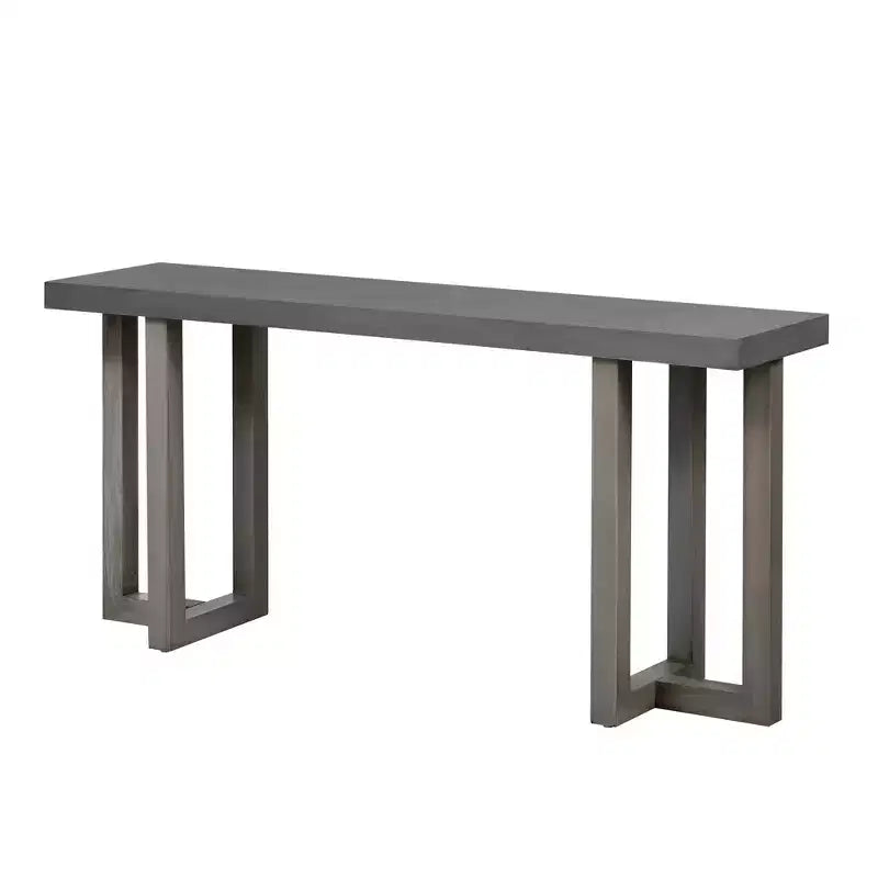 Okak 63IN Minimalism Console Table with Solid Wood Legs, Elegent Entryway Table with Thick Tabletop, Hallway Table for Living Room, Bedroom