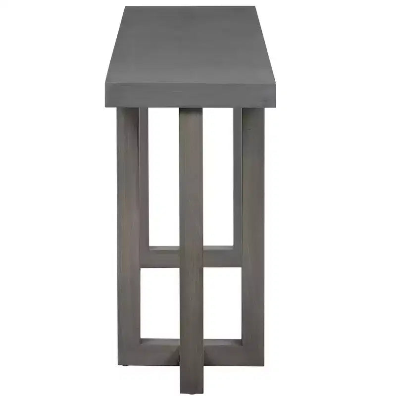 Okak 63IN Minimalism Console Table with Solid Wood Legs, Elegent Entryway Table with Thick Tabletop, Hallway Table for Living Room, Bedroom