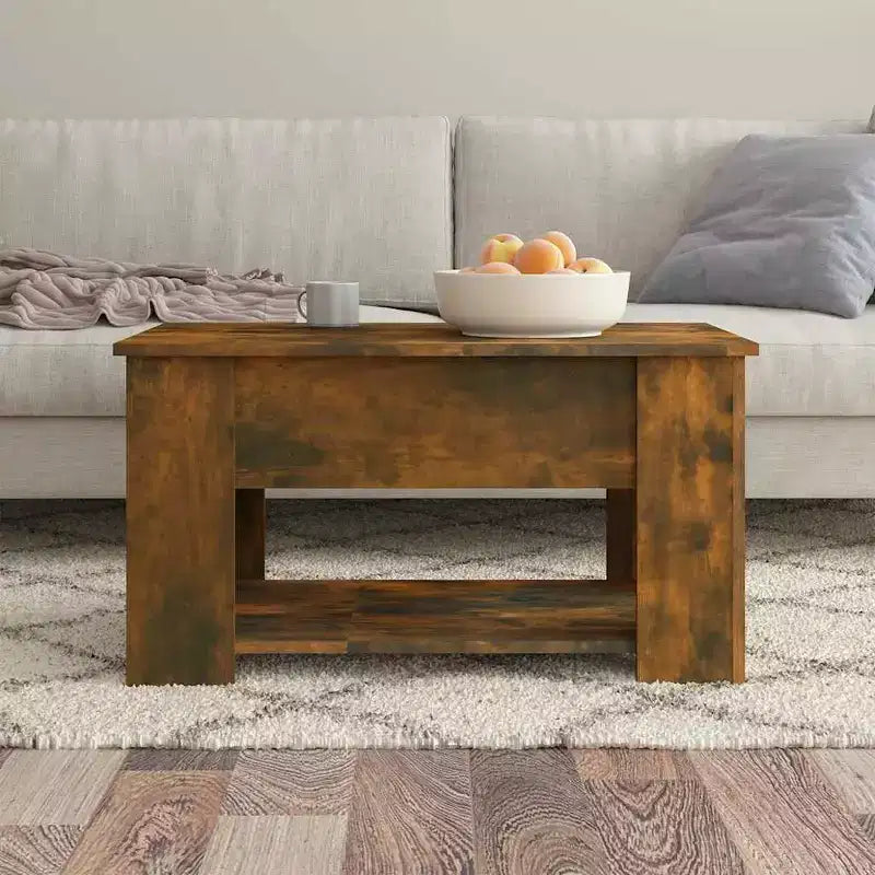 Coffee Table Smoked oak Engineered wood 31.1 x 19.3 x 16.1 in