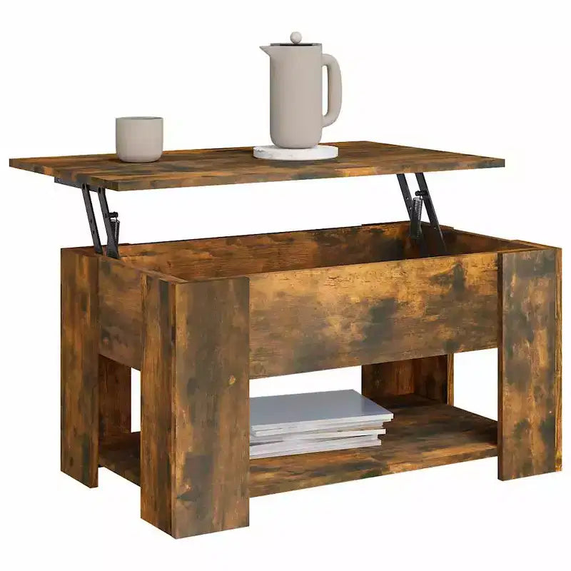 Coffee Table Smoked oak Engineered wood 31.1 x 19.3 x 16.1 in