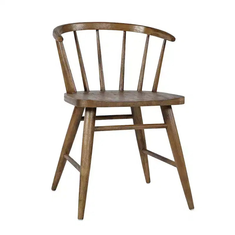 Jofran,Fitz Traditional Solid Wood Curved Back Spindle Dining Chair (Set of 2)