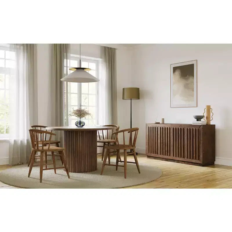 Jofran,Fitz Traditional Solid Wood Curved Back Spindle Dining Chair (Set of 2)
