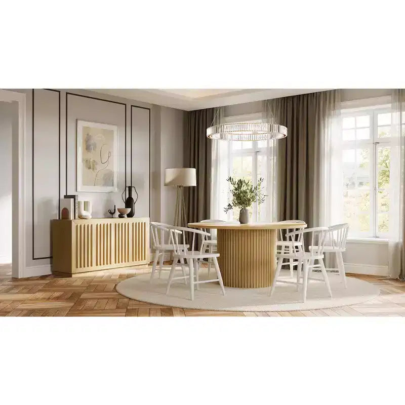 Jofran,Fitz Traditional Solid Wood Curved Back Spindle Dining Chair (Set of 2)