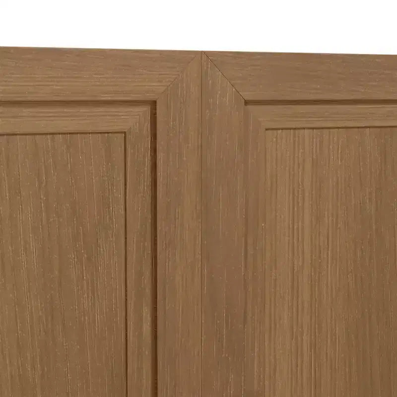 31 in. Tall Wood Grain Storage Cabinet in White, Storage Organizer with 2 Solid Wood Doors for Bedroom Living/Dinning Room