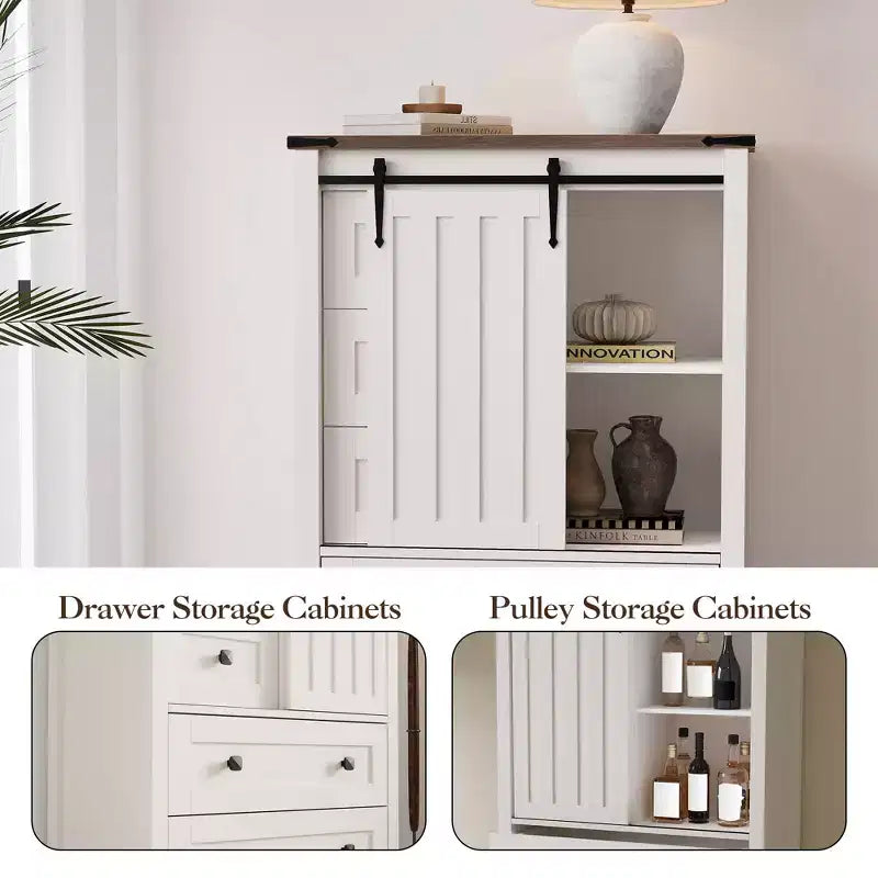 5-Drawer Dresser, Modern Wooden Bedroom Chest of Drawers With Storage Drawers, Farmhouse Style TV Stand for Living Room, Bedroom, Hallway