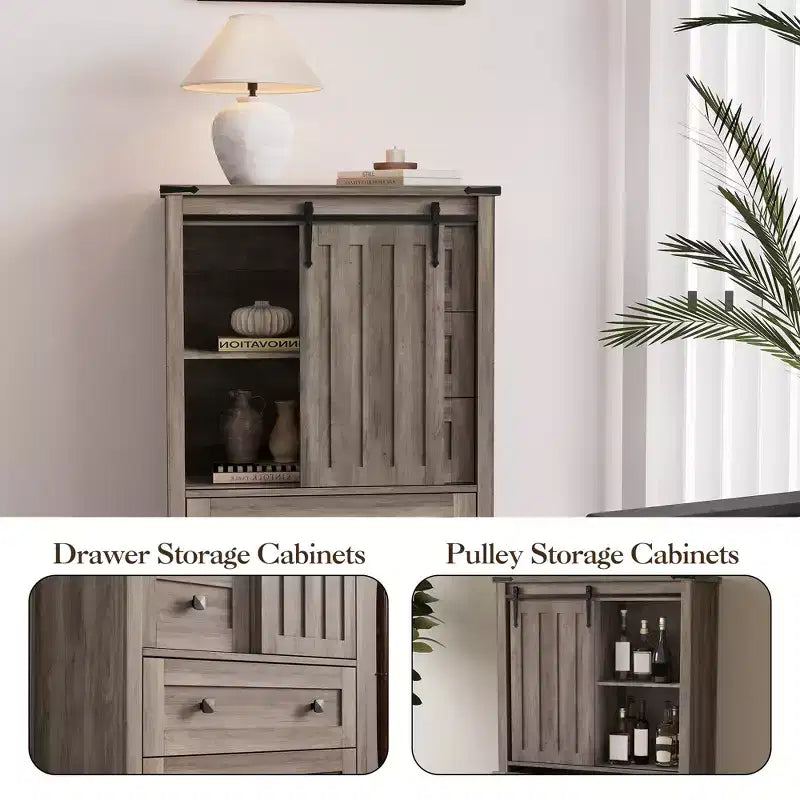 5-Drawer Dresser, Modern Wooden Bedroom Chest of Drawers With Storage Drawers, Farmhouse Style TV Stand for Living Room, Bedroom, Hallway
