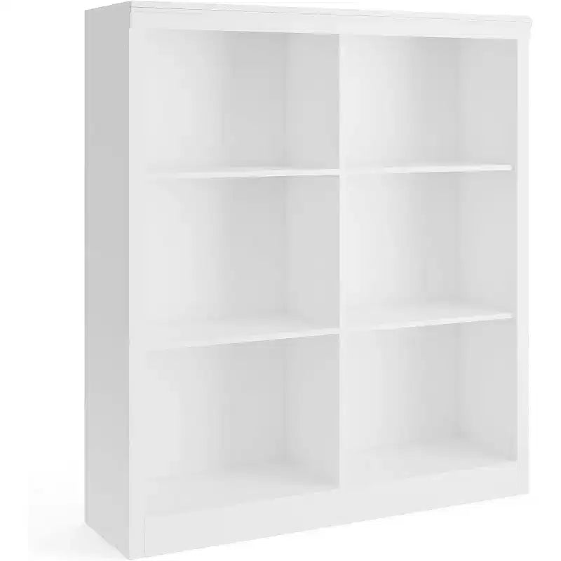6-Cube Storage Organizer Shelf, 53-Inch Tall Bookcase with Anti-Tip Device, Sturdy Wood Shelf for Living Room, Bedroom & Home Office
