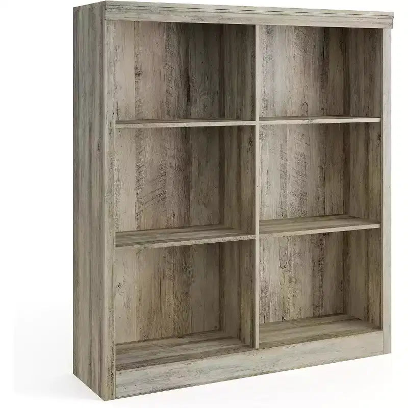 6-Cube Storage Organizer Shelf, 53-Inch Tall Bookcase with Anti-Tip Device, Sturdy Wood Shelf for Living Room, Bedroom & Home Office