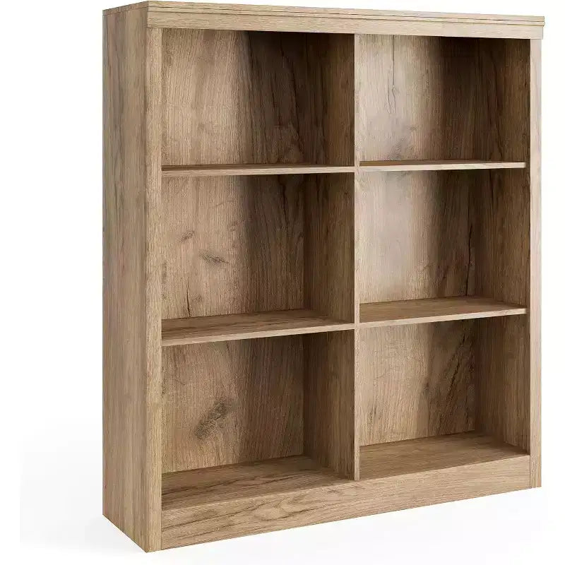 6-Cube Storage Organizer Shelf, 53-Inch Tall Bookcase with Anti-Tip Device, Sturdy Wood Shelf for Living Room, Bedroom & Home Office