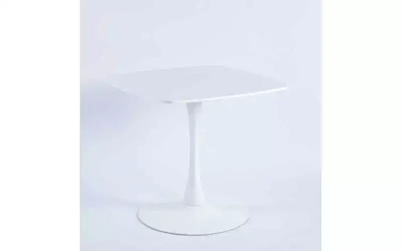Homy Casa 23.62 Square Pedestal Dining Table  Modern Caf or Dining Table for Compact Spaces