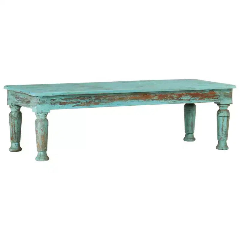 vidaXL Coffee Table Multicolor Solid reclaimed wood 43.3 x 19.7 x 13.4 in