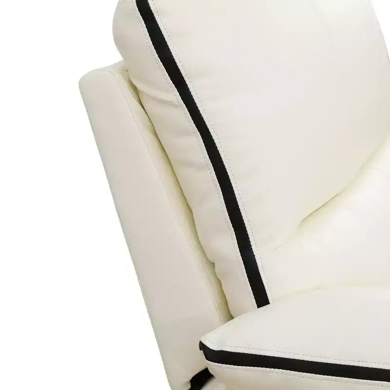 MAYEERTY Power Reclining Loveseat, Electric 2-Seat Breathable Leather Recliner with Storage & Cup Holders for Living Room, White