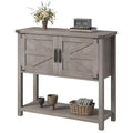 31.5 Farmhouse Console Table  2-Door Entryway Sofa Table with Open Shelf for Living Room/Kitchen/Bedroom