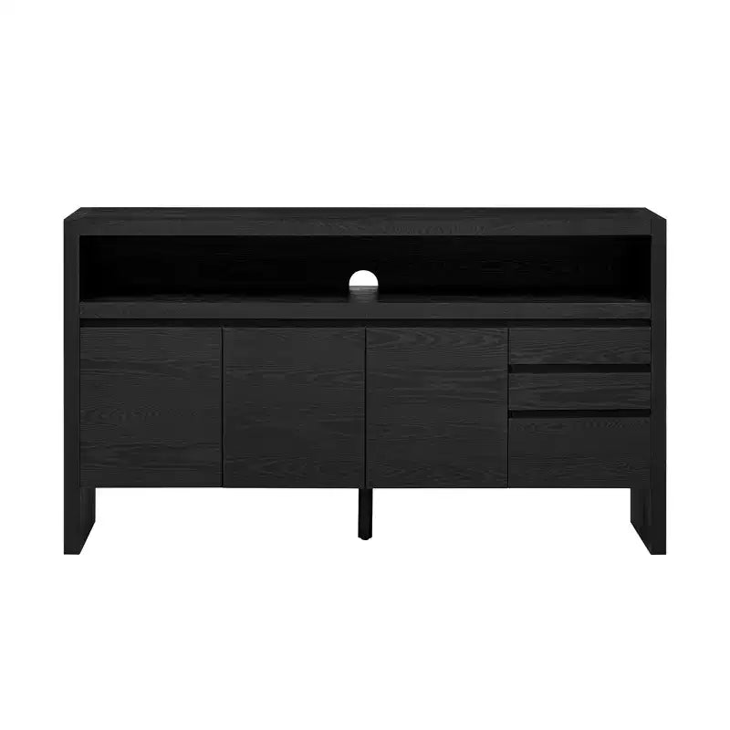 60 Accent Storage Cabinet Sideboard with 3 Drawers, Big Open Shelf & 3 Doors, Buffet Cabinet Entryway Console Table TV Stand for Living Room Kitchen