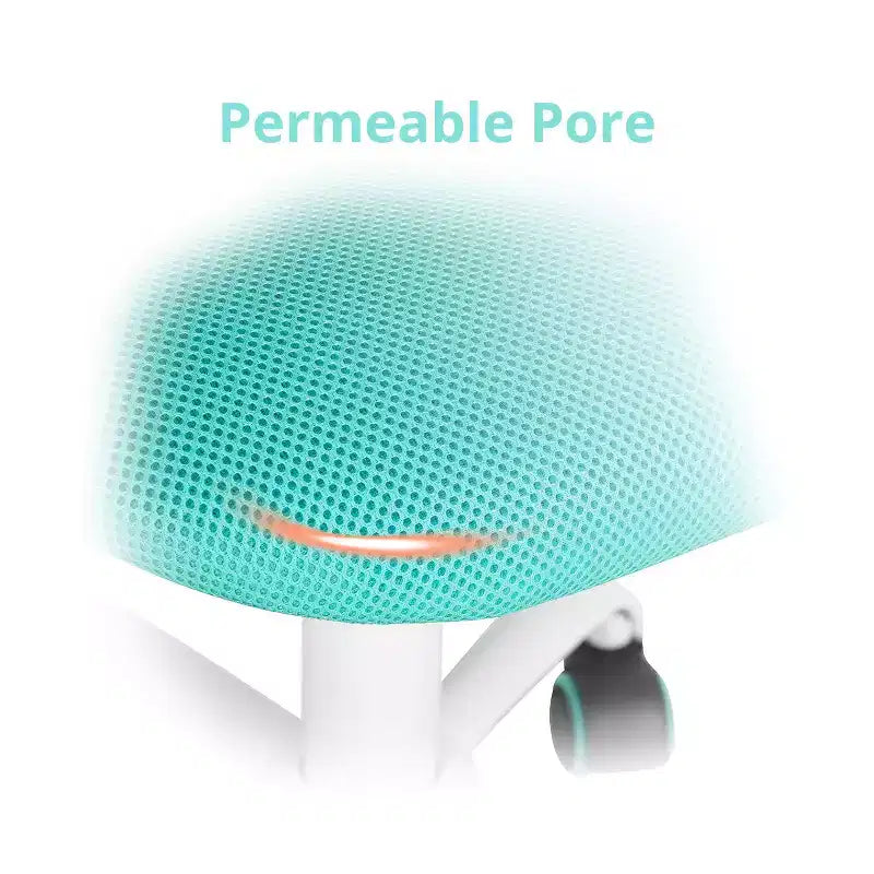 FurnitureR Desk Chair, Adjustable Computer Task Chair Office Chairs with Plastic Backrest and Padded Seat Cushion, Swivel Chair with Wheels, Green