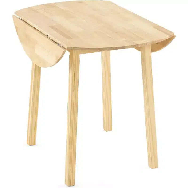VINGLI 35 Solid Wood Folding Dining Table,Expandable Folding Round Table for Home, Apartment,Office