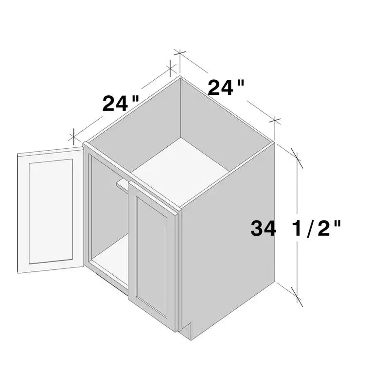 CASAINC W24x D24x H34.5 Kitchen Base Cabinet with 2 Doors