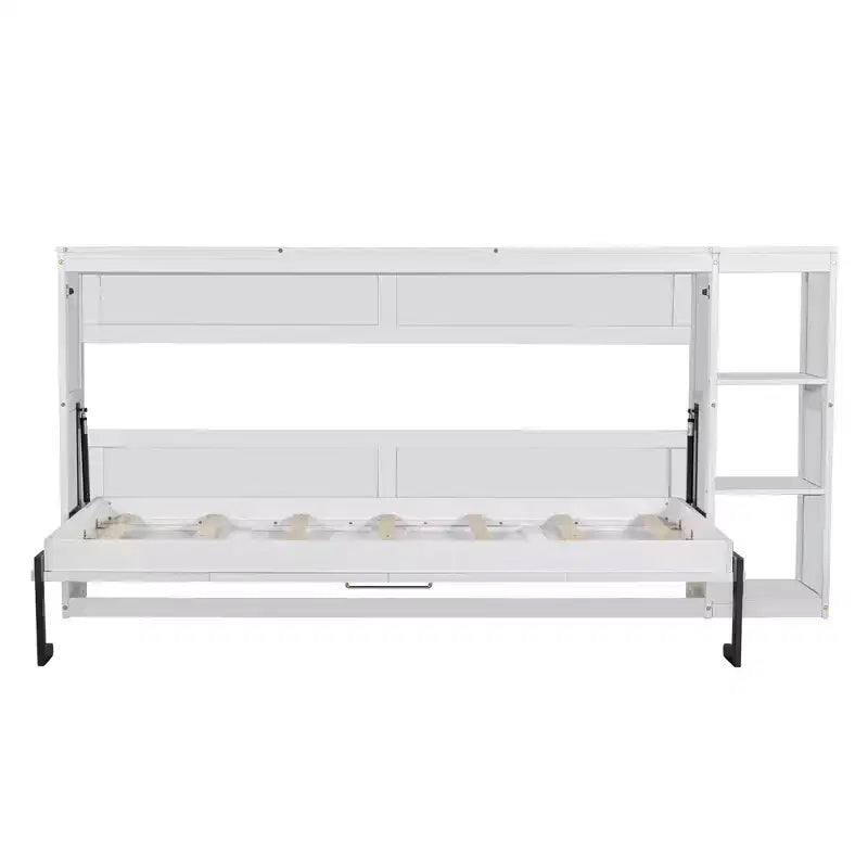 Murphy Bed Wall Bed with Bookshelf, Cabinet Bed Folding Wall Bed for Guest Room Office