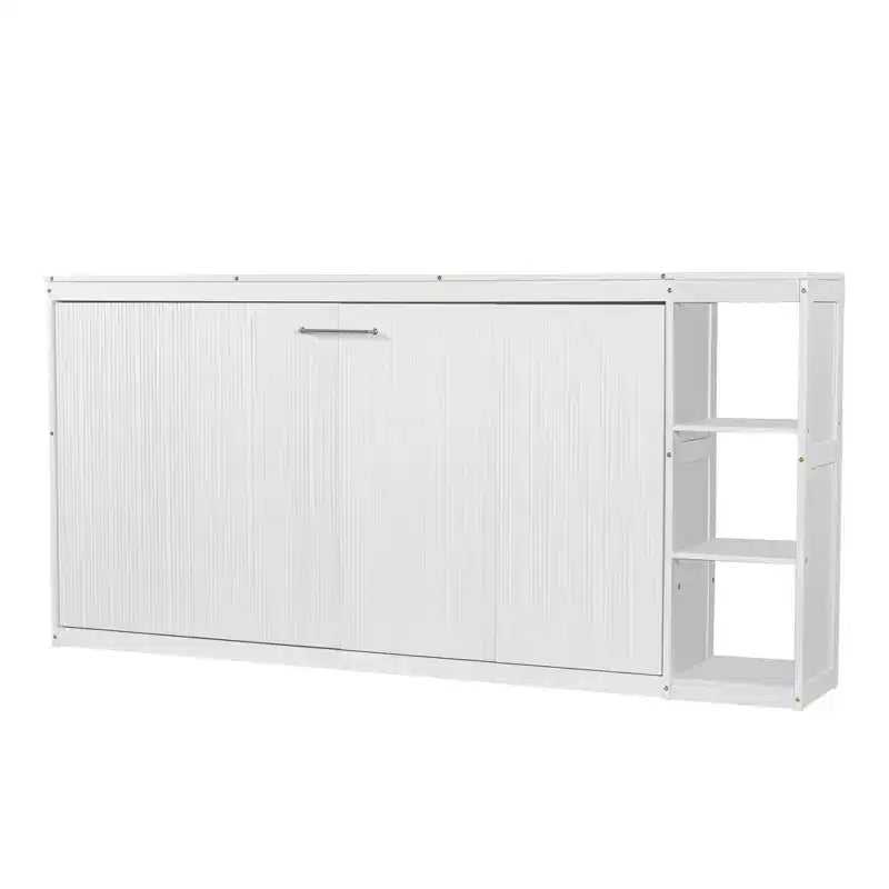Murphy Bed Wall Bed with Bookshelf, Cabinet Bed Folding Wall Bed for Guest Room Office