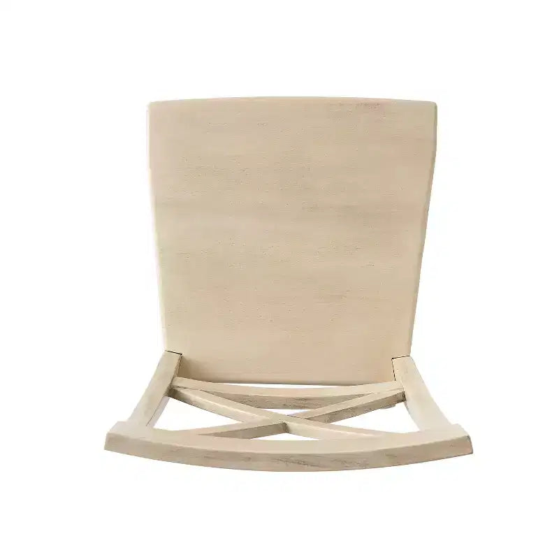 Okak Set of 2 Mid Century Acacia Wood Armless Dining Chairs with X-Shaped Back,Farmhouse Accent Chairs for Dining Room,Restaurant