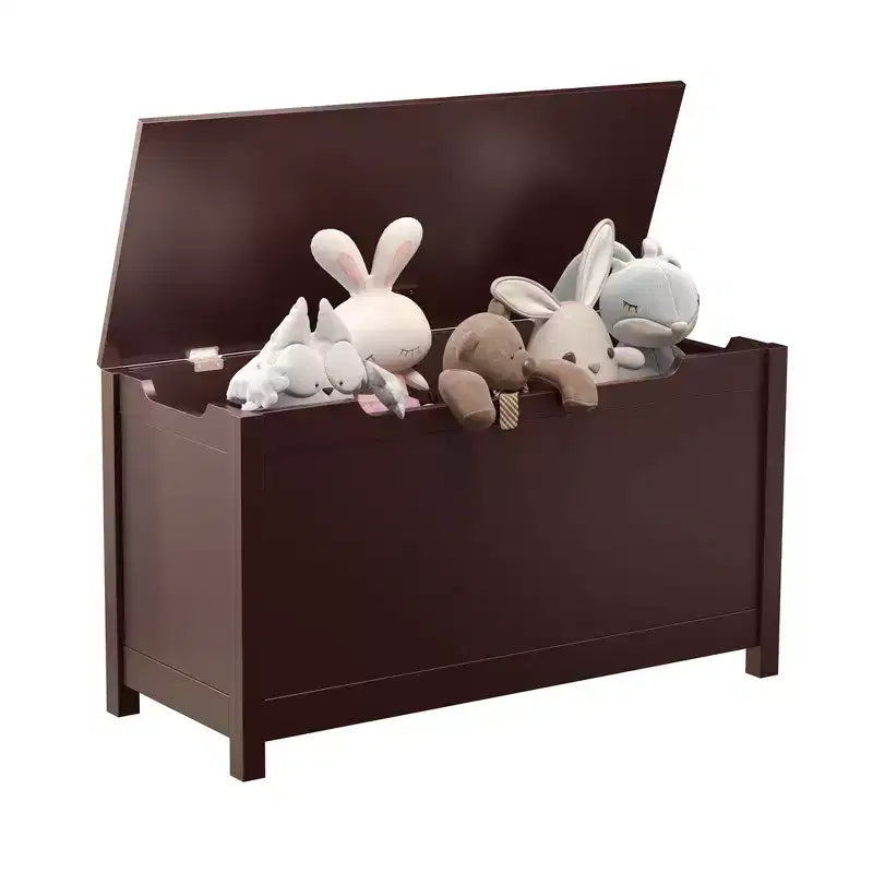 Whisen Kids Toy Box Storage, Utility Storage Cabinets with Safety Hinged Lid for Ages 2+, Quick Assembly